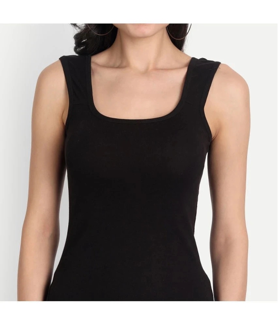 AIMLY Cotton Camisoles - Black Single - None