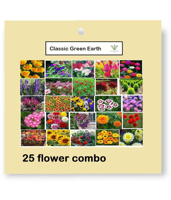 CLASSIC GREEN EARTH - Flower Seeds ( 25 FLOWER COMBO 2000 SEEDS HYBRID )