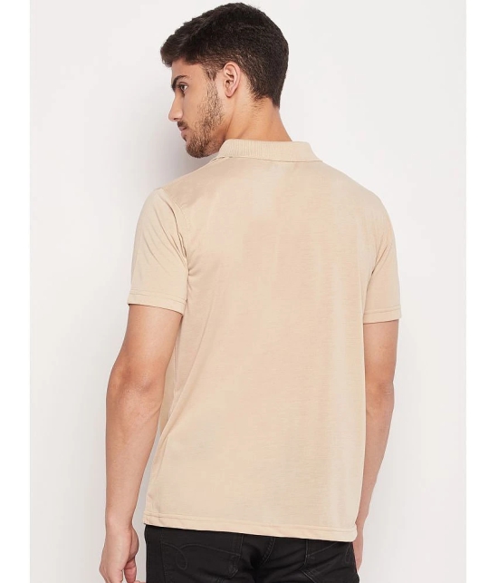 UBX - Beige Cotton Blend Regular Fit Mens Polo T Shirt ( Pack of 2 ) - None