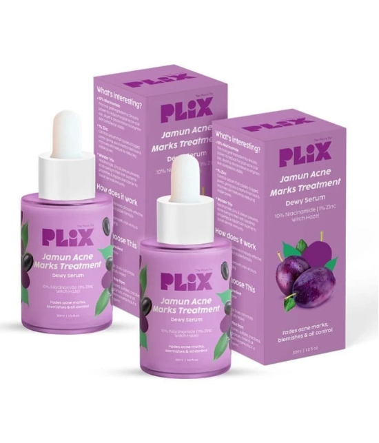 Plix 10% Niacinamide Jamun Face Serum For Acne Marks & Oil Control Skin Clarifying Serum(Pack Of 2)