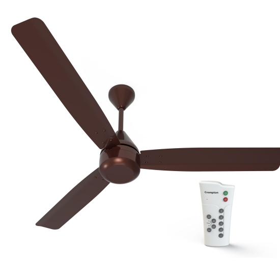 Crompton Energion Cromair (1200mm,48 inch,28W) BLDC Ceiling Fan High Speed with Remote (Coffee Brown)