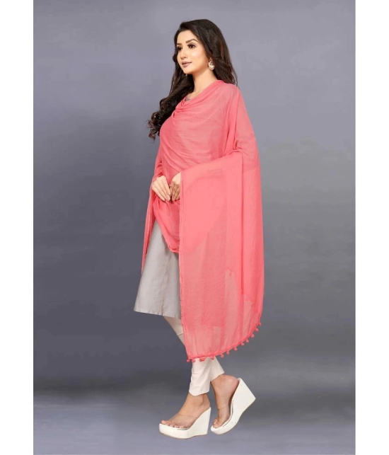 JULEE - Peach Chiffon Womens Dupatta - ( Pack of 1 ) - Peach