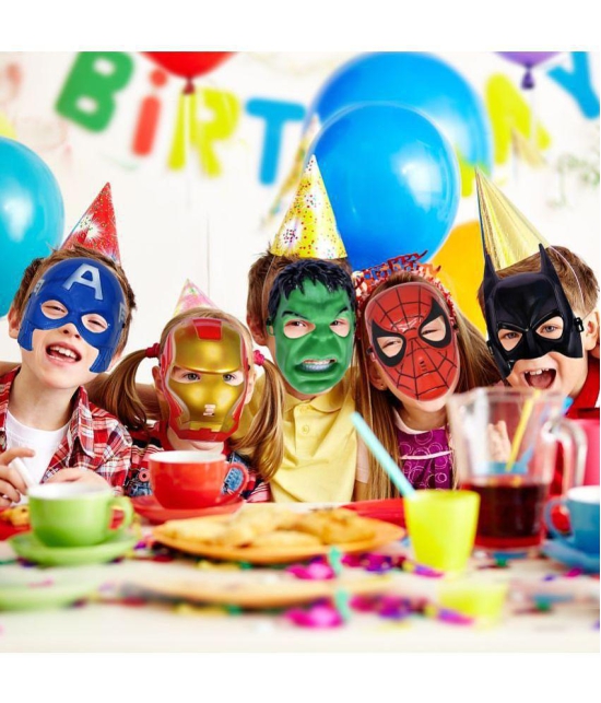 ZYOZI ® Super Hero Theme Cartoon Face CutOuts - Super Hero Birthday Party Face CutOuts For Kids, Super Heroes Face CutOuts Cosplay Boy Girl Toy Hulk, Captain America, Iron Man, Batman- Great