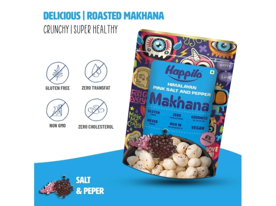 Happilo Premium Super Snack Makhana Himalayan Salt & Pepper 55g