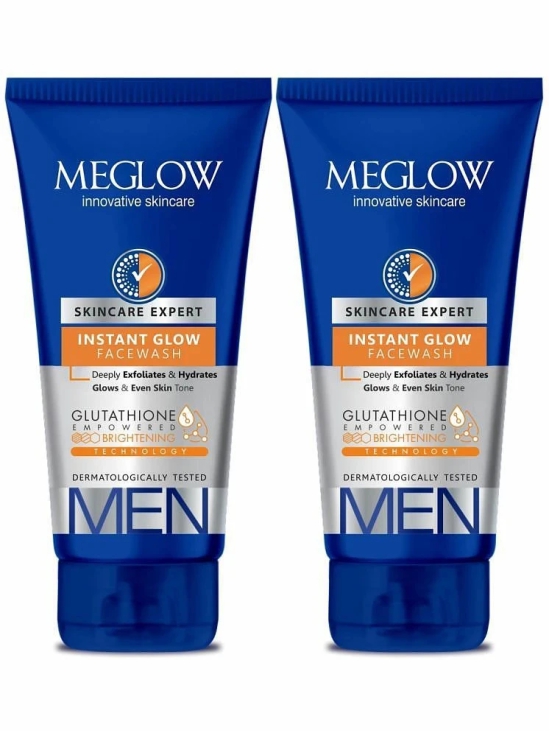 Meglow Instant Glow Facewash for Men,100g Pack of 2 Face Wash (200 g)