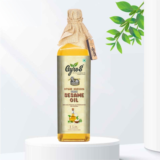 Stone Pressed White Sesame Oil-1 L Plastic Bottle