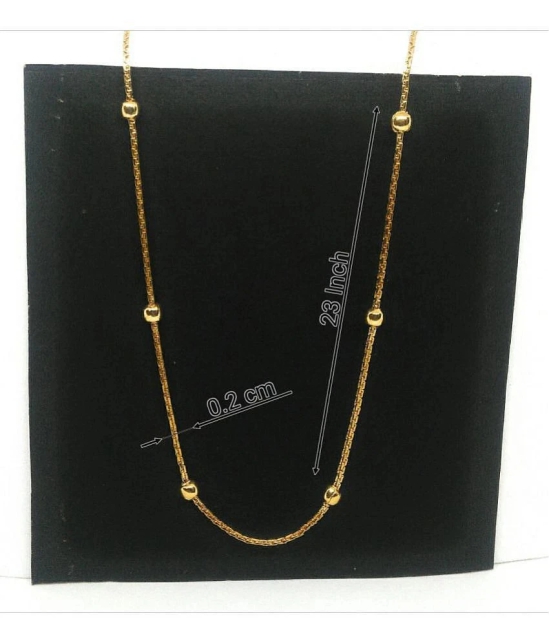 Khubsurat Micro Plated  Neck Chain for Girls & Women, Gold Tone, 23 Inch Long - Golden