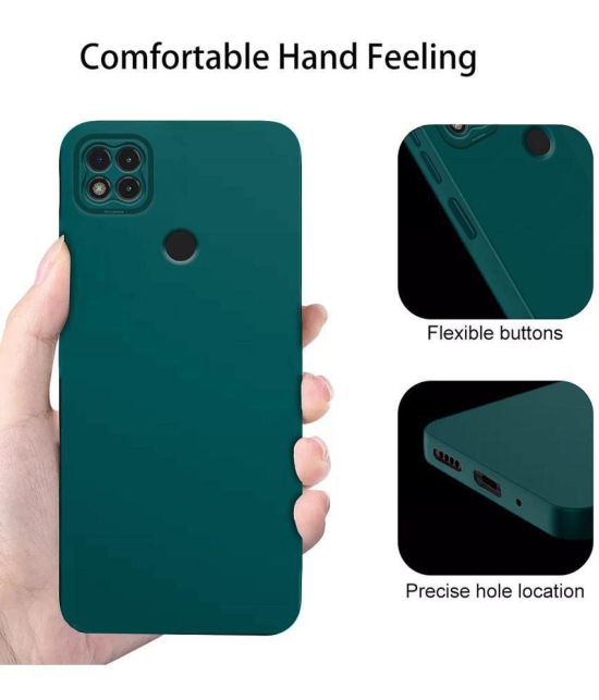 Case Vault Covers - Green Silicon Plain Cases Compatible For Xiaomi Mi Redmi 10A ( Pack of 1 ) - Green