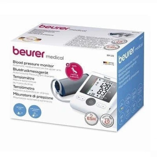 Beurer BM28 BP Monitor with Adapter: 5 years warranty Blood Pressure Monitor (White)