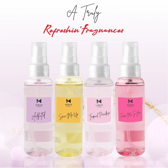 Moraze Pack of 4 Body Mists For Men & Women - 50ML Each