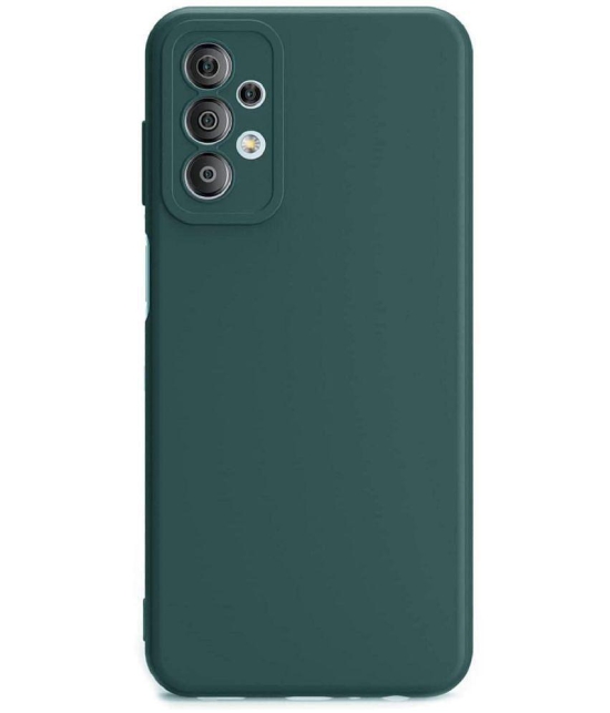 Case Vault Covers - Green Silicon Plain Cases Compatible For VIVO Y33S ( Pack of 1 ) - Green