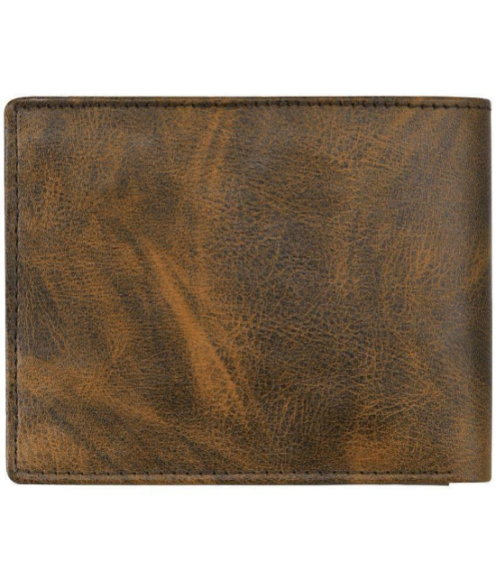 GEEO - Brown Faux Leather Mens Two Fold Wallet ( Pack of 1 ) - Brown