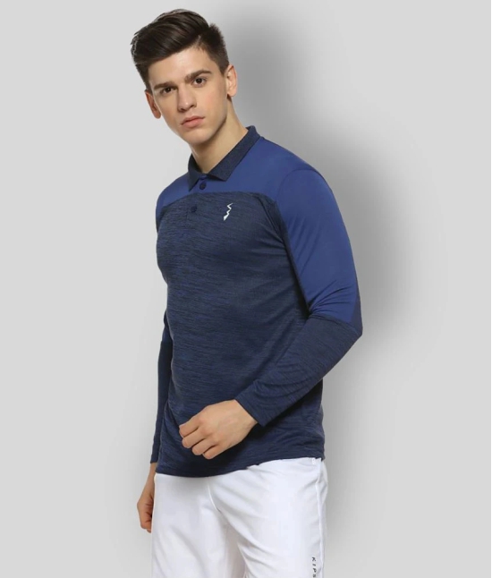 Campus Sutra - Navy Blue Polyester Regular Fit Mens Sports Polo T-Shirt ( Pack of 1 ) - M