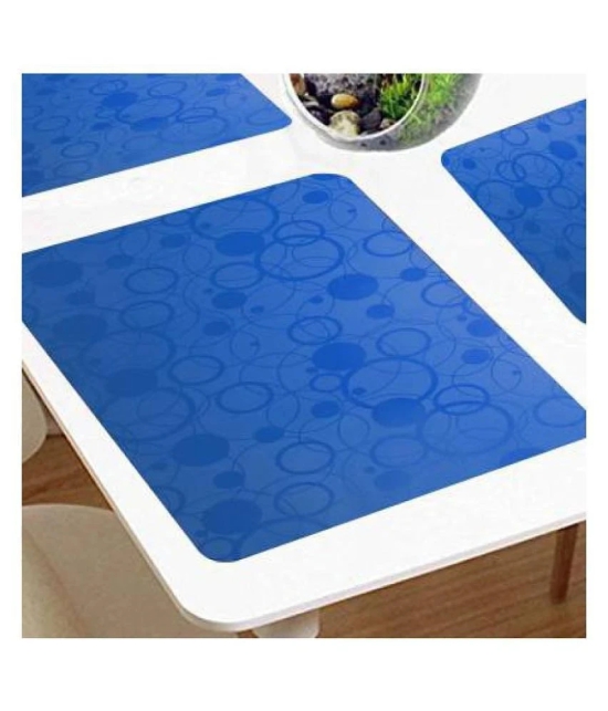 Himanshi Set of 3 PVC Blue Fridge Mats - Blue