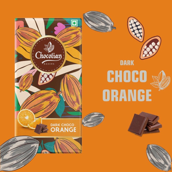 Chocolian Bakers Dark Chocolate with Orange & Creamy Cranberry | Dark Chocolate | 100% Veg | Eggless | Pack of 2