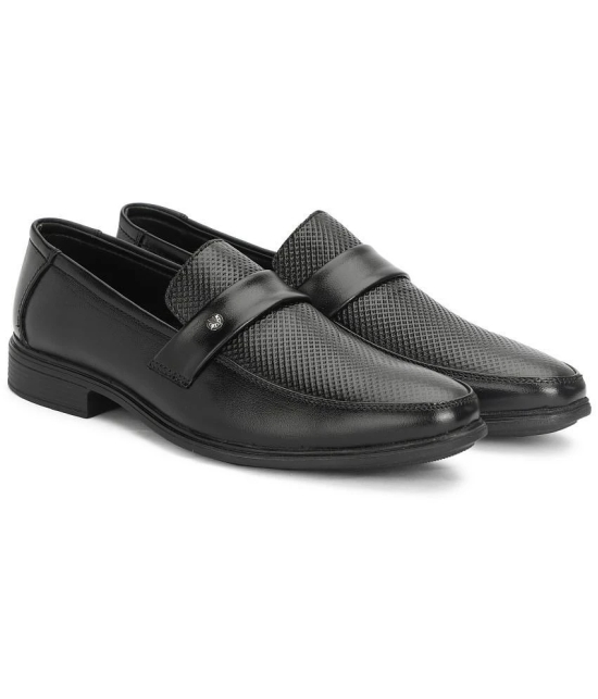 Buxton Black Mens Slip On Formal Shoes - None