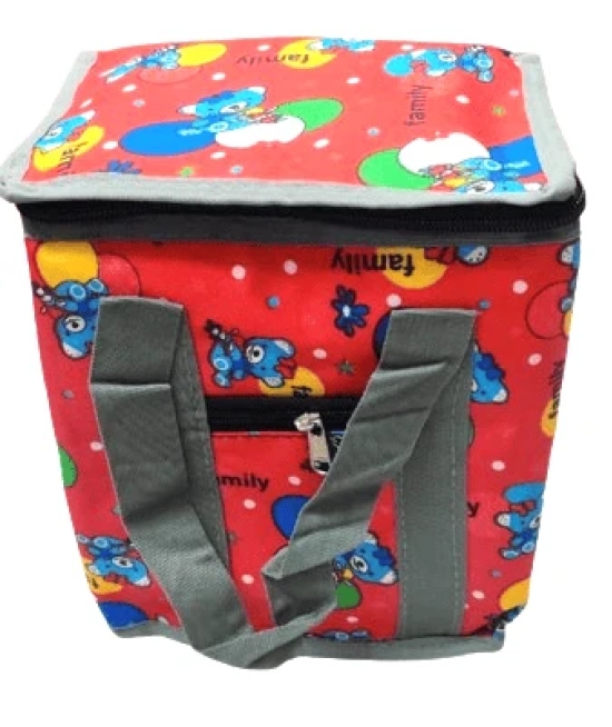 Family Fun Cartoon Printed Tiffin/Lunch Bag