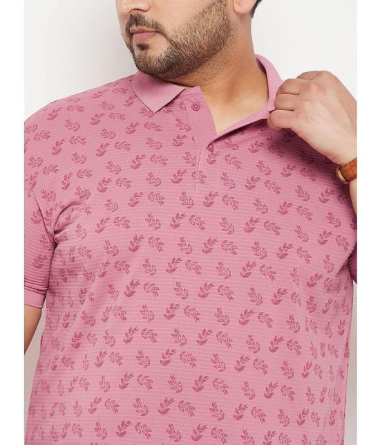 MXN - Pink Cotton Blend Regular Fit Men's Polo T Shirt ( Pack of 1 ) - None