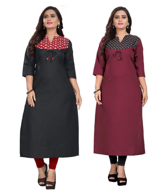 Rangrasiya Multicolor Cotton Straight Kurti - XL