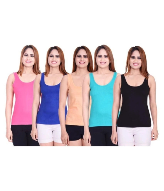 CIVIS Cotton Tanks - Multi Color Pack of 5 - S