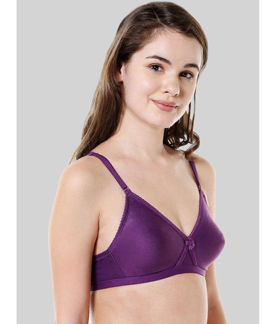 Bodycare Purple Cotton Blend Non Padded Womens Everyday Bra ( Pack of 1 ) - None