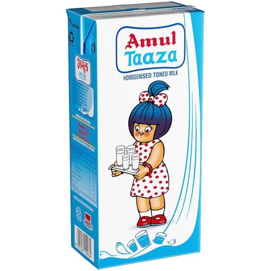 Amul Taaza Homogenised Toned Milk - 1 L