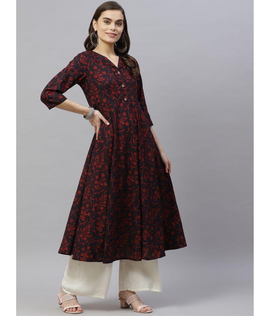 miravan - Maroon Cotton Women's Anarkali Kurti ( Pack of 1 ) - None