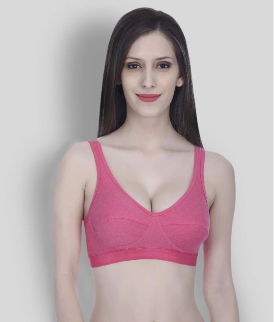 Elina - Pink Cotton Non - Padded Womens T-Shirt Bra ( Pack of 2 ) - None