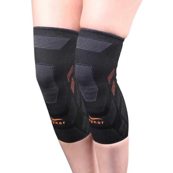 TYNOR Knee Cap Air Pro , Pack of 2 (Colour - ORANGE, Size - S) by Total Sporting And Fitness Solutions Pvt Ltd