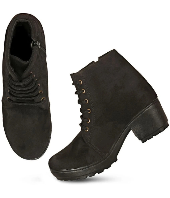 Saheb - Black Womens Ankle Length Boots - None