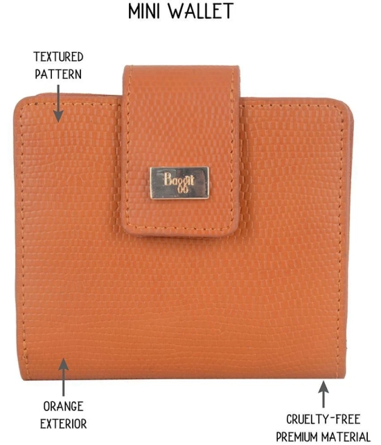 Baggit Faux Leather Orange Womens Bi Fold Wallet ( Pack of 1 ) - Orange