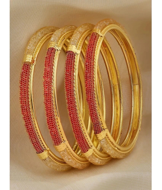 Sukkhi Gold Bangle Set ( Pack of 4 ) - None