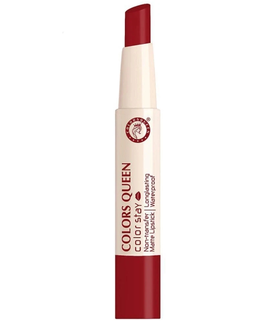 Colors Queen Color It All Non Transfer Matte Lip Crayon - Hot Red (Shade - 10)