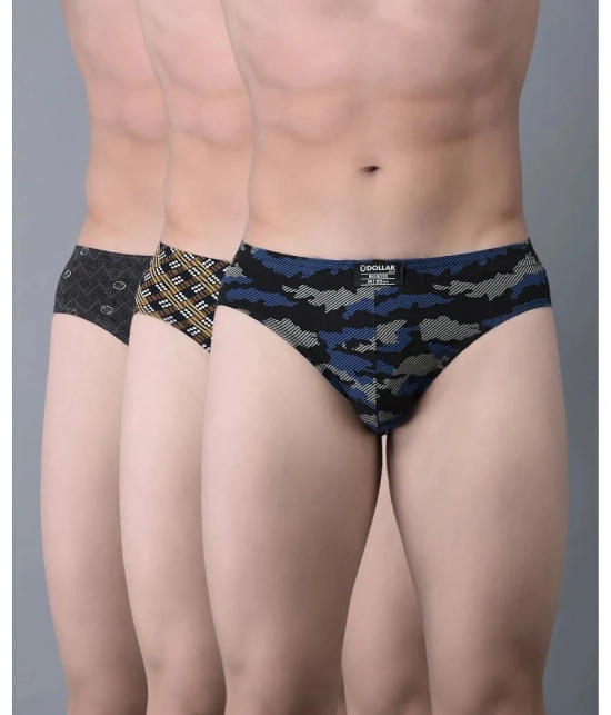 Pack of 3 Dollar Bigboss Assorted Printed Cotton Blend Men Brief - None