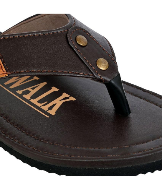 GRASS WALK - Brown Mens Thong Flip Flop - None