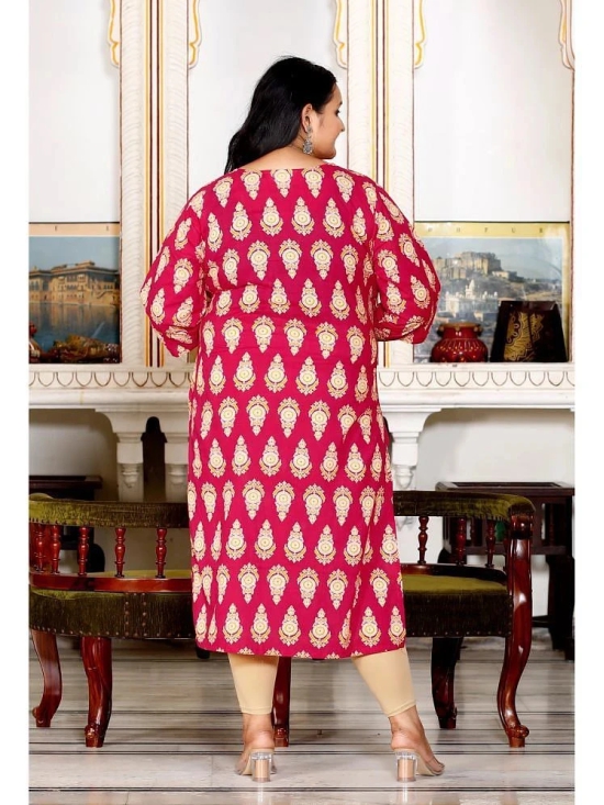 Swasti Cotton Printed Straight Womens Kurti - Pink ( Pack of 1 ) - None