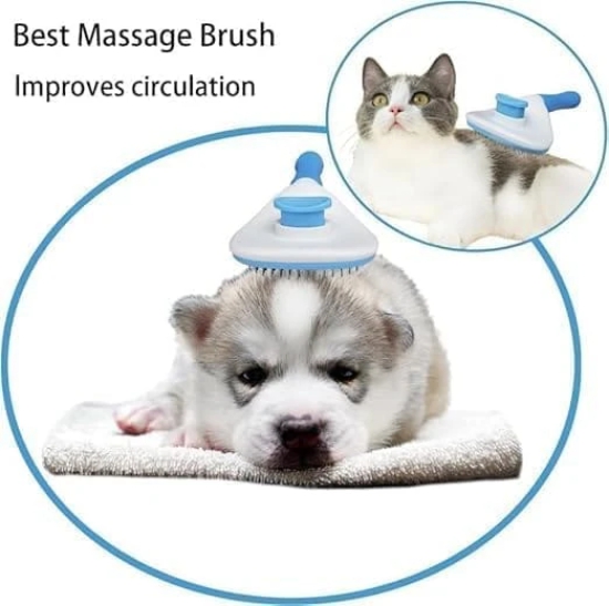 KIT & CO Cat Brush Dog Grooming Brush, Pet Hair Cleaner Brush| Soft Massage Comb Slicker Dogs Accessories for Shedding Removing Cleaning Short Long Haired Cats Kitten Puppy Rabbit