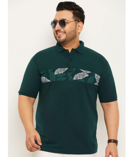 MXN - Dark Green Cotton Blend Regular Fit Men's Polo T Shirt ( Pack of 1 ) - None