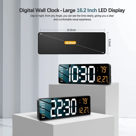 Large Digital Wall Clock