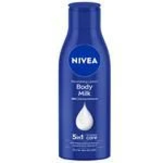 Nivea Body Milk Nourishing Lotion - Very Dry Skin, With Deep Moisture Serum & 2X Almond Oil, 48H Intensive Moisture Care, 200 Ml