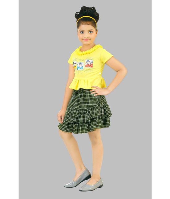 Pichkari - Multicolor Cotton Blend Girls Top With Skirt ( Pack of 1 ) - None