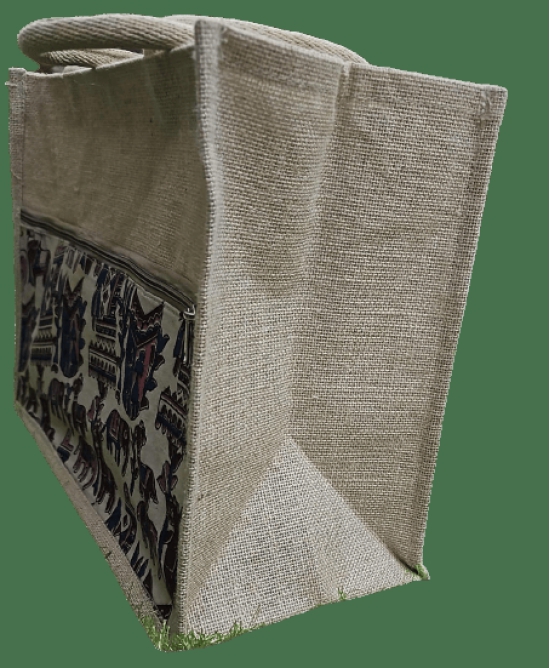 Handmade Jute & Cotton Tiffin & Grocery Bag