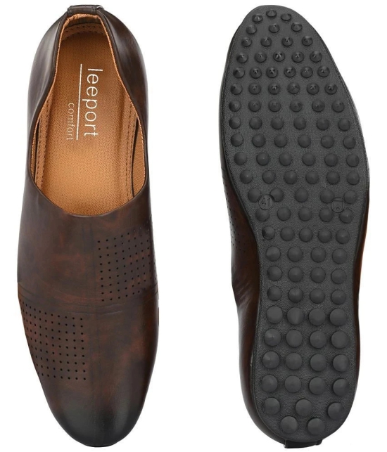 Leeport - Brown Mens Jutti - None