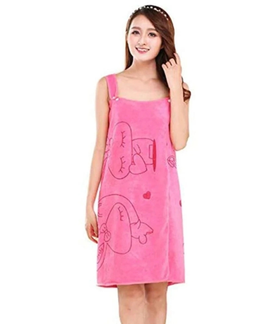 Akhil Single Free Size Bathrobe Pink