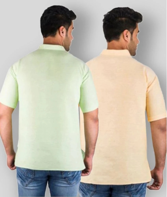 DESHBANDHU DBK - Multicolor Cotton Mens Regular Kurta ( Pack of 2 ) - None