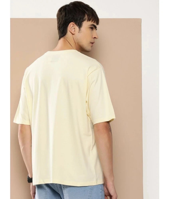 Difference of Opinion Cotton Oversized Fit Printed Half Sleeves Mens T-Shirt - Off White ( Pack of 1 ) - None