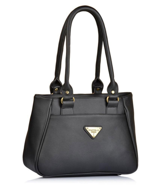 Fostelo Black P.U. Shoulder Bag - Black