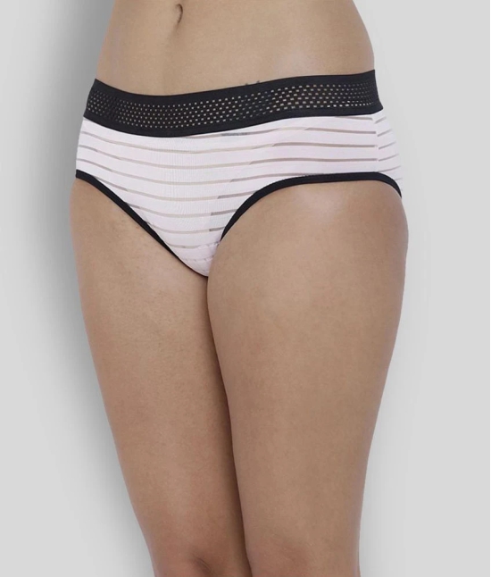 BASIICS By La Intimo Pack of 1 Polyester Striped Womens Briefs ( Pink ) - None