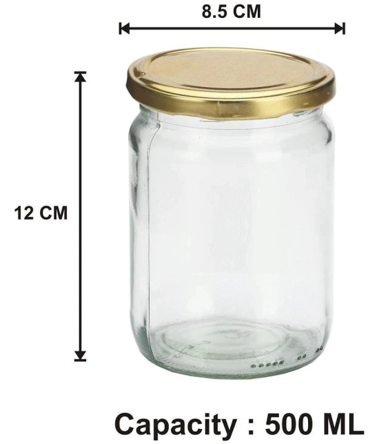 Somil Glass Container Jar Glass Transparent Utility Container ( Set of 1 ) - Transparent