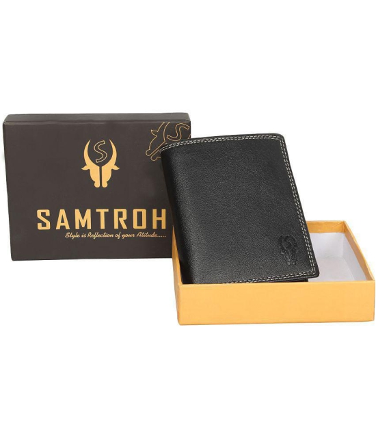 samtroh - PU BLACK Mens Regular Wallet ( Pack of 1 ) - Black